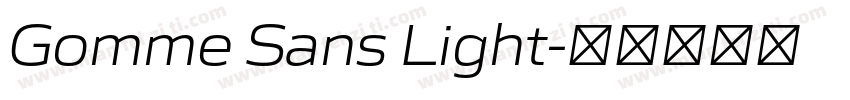 Gomme Sans Light字体转换
